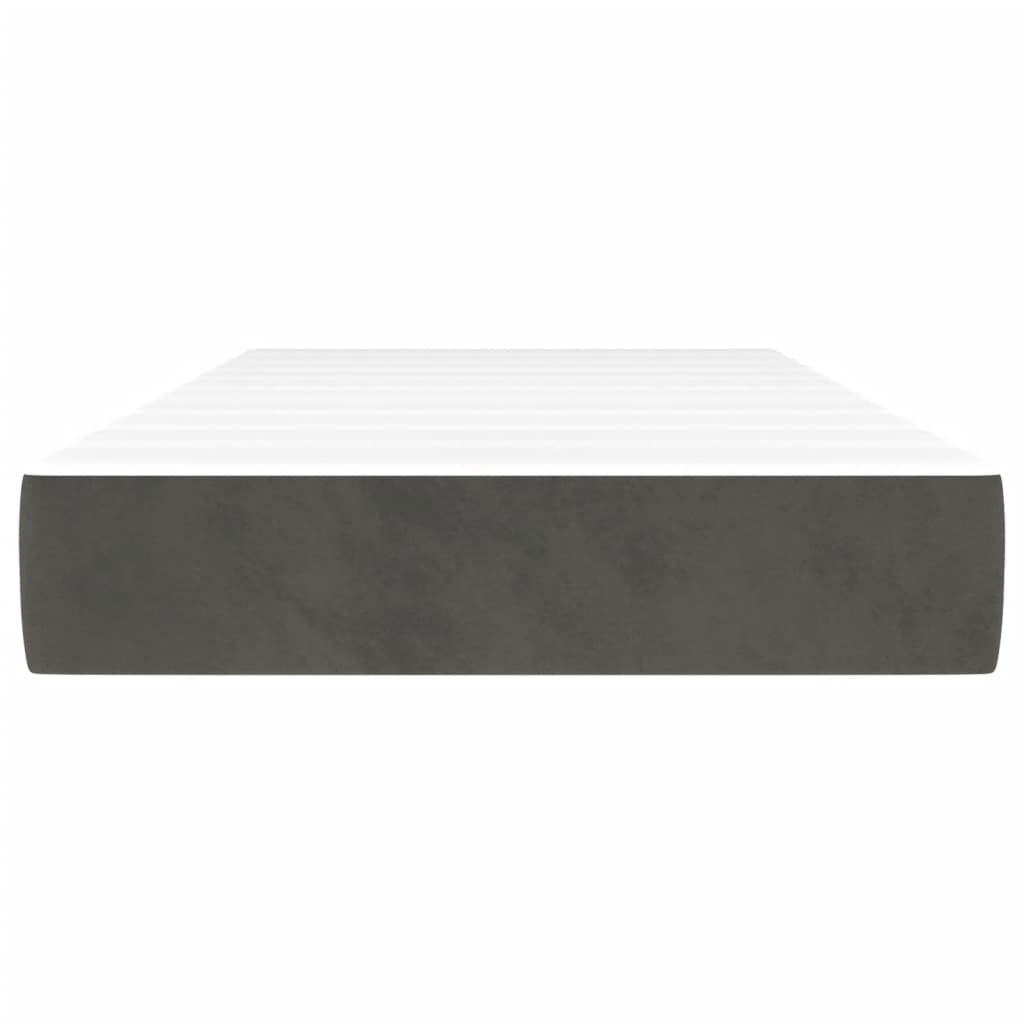 Pocket spring bed mattress Dark grey 100x200x20 cm