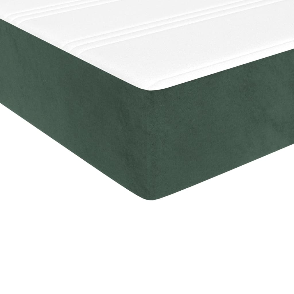 Pocket spring bed mattress Dark green 100x200x20 cm