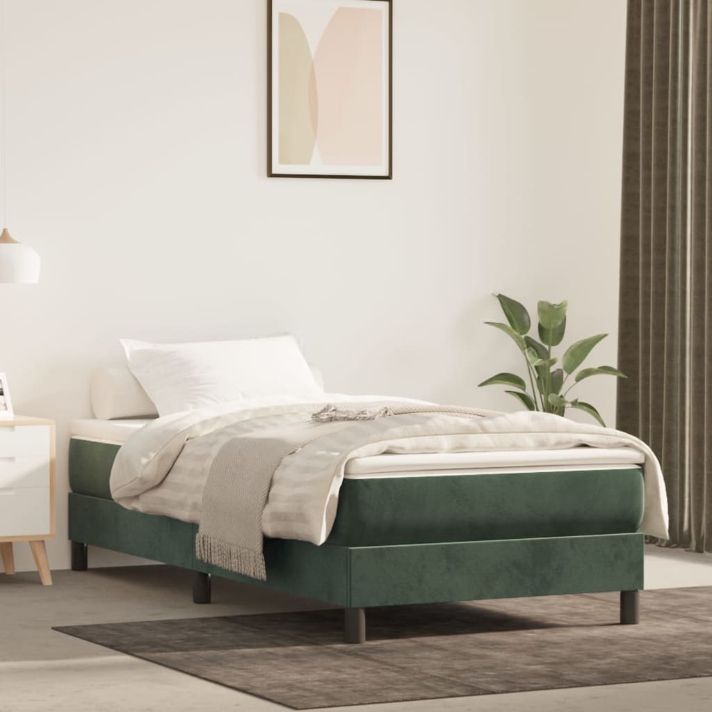 Pocket spring bed mattress Dark green 100x200x20 cm