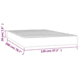 Pocket spring bed mattress Light grey 120x200x20 cm