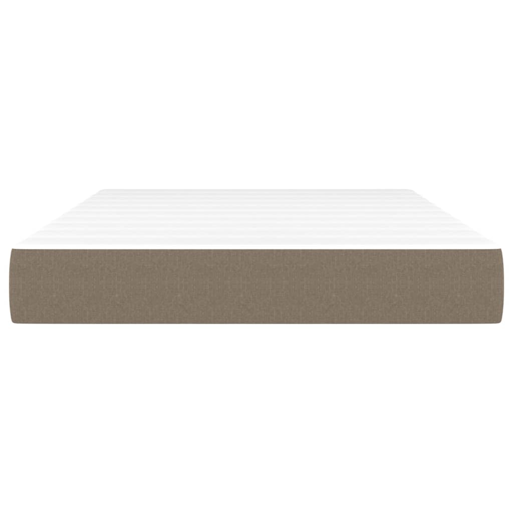 Pocket spring bed mattress Taupe 120x200x20 cm Fabric