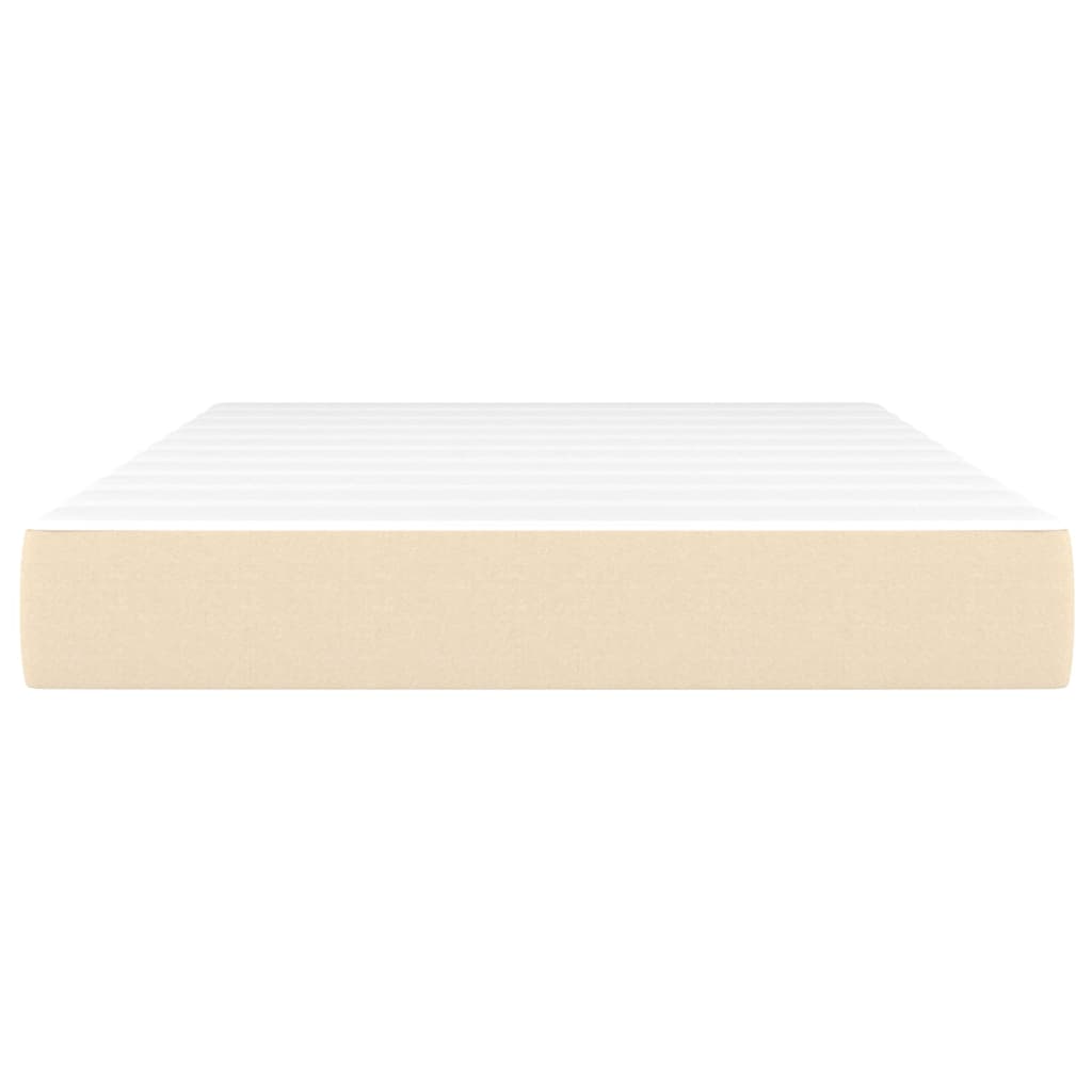 Pocket spring bed mattress Cream 120x200x20 cm Fabric