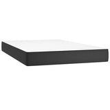 Pocket spring bed mattress Black 120x200x20cm Faux leather