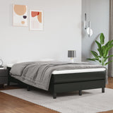 Pocket spring bed mattress Black 120x200x20cm Faux leather