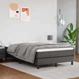 Pocket spring bed mattress Grey 120x200x20cm Faux leather