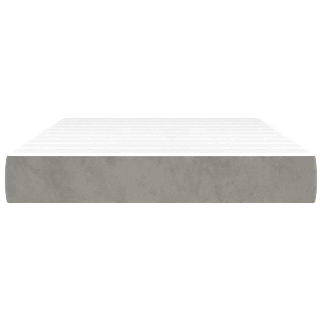 Pocket spring bed mattress Light grey 120x200x20 cm