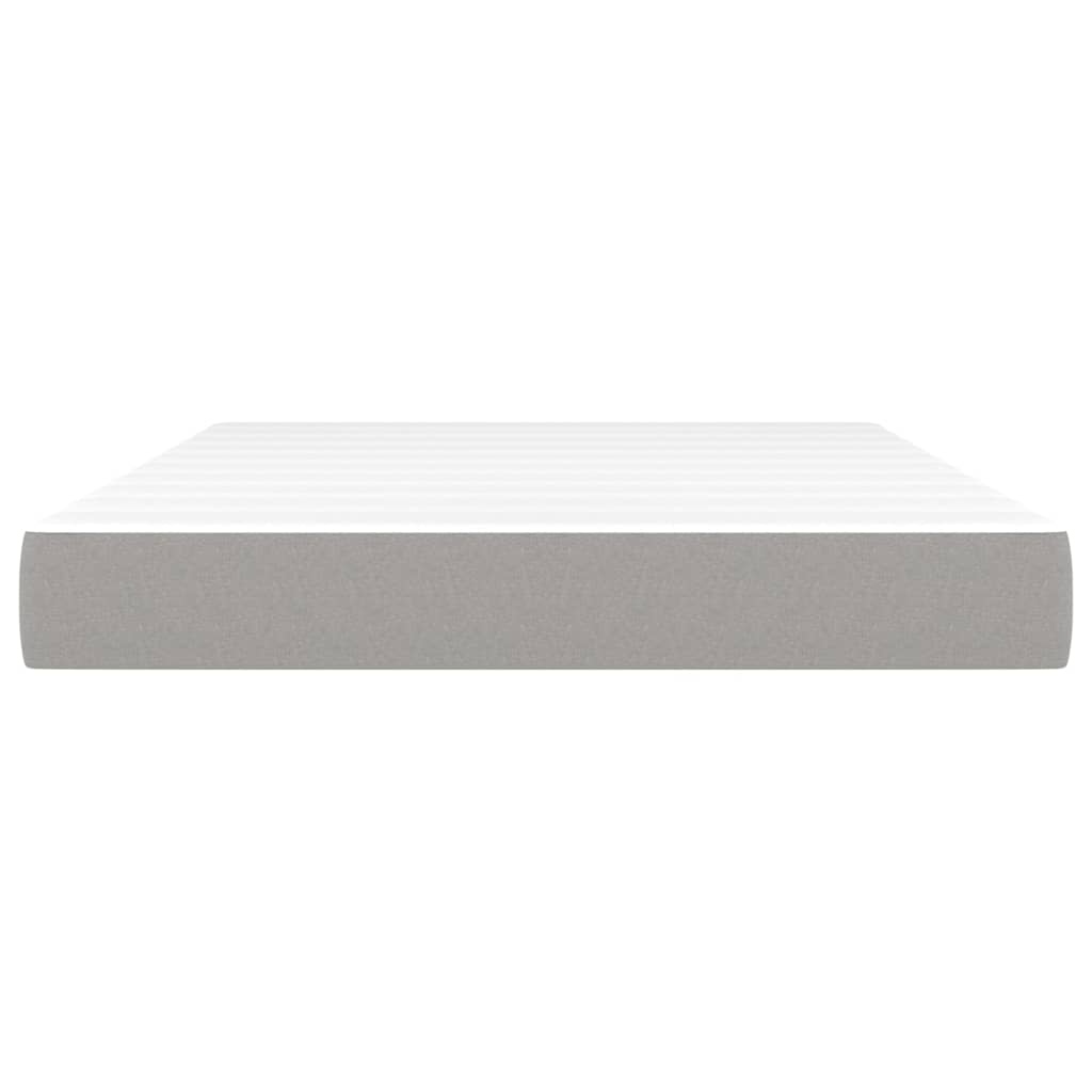 Pocket spring bed mattress Light grey 140x190x20 cm