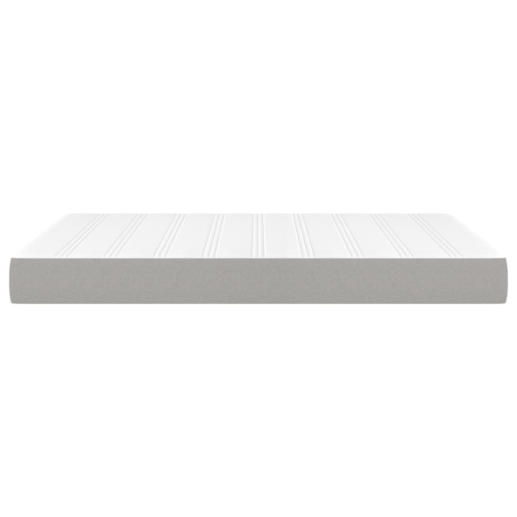 Pocket spring bed mattress Light grey 140x190x20 cm