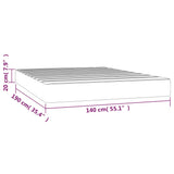 Pocket spring bed mattress Black 140x190x20 cm Fabric