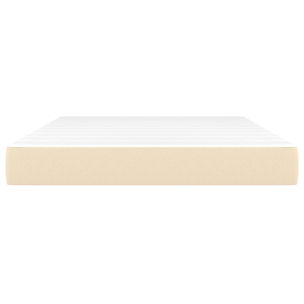 Pocket spring bed mattress Cream 140x190x20 cm Fabric