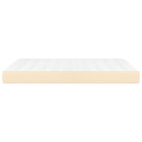 Pocket spring bed mattress Cream 140x190x20 cm Fabric