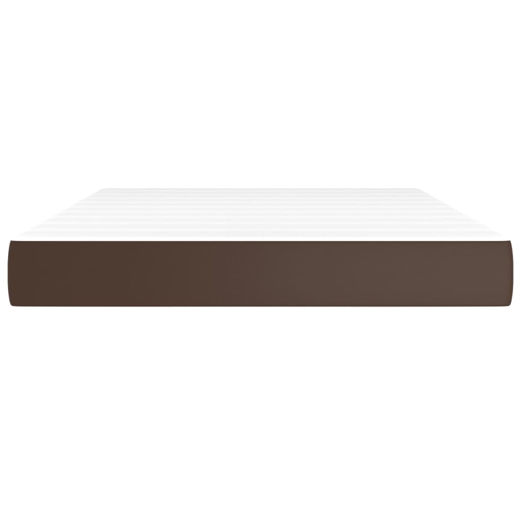 Pocket spring bed mattress Brown 140x190x20 cm