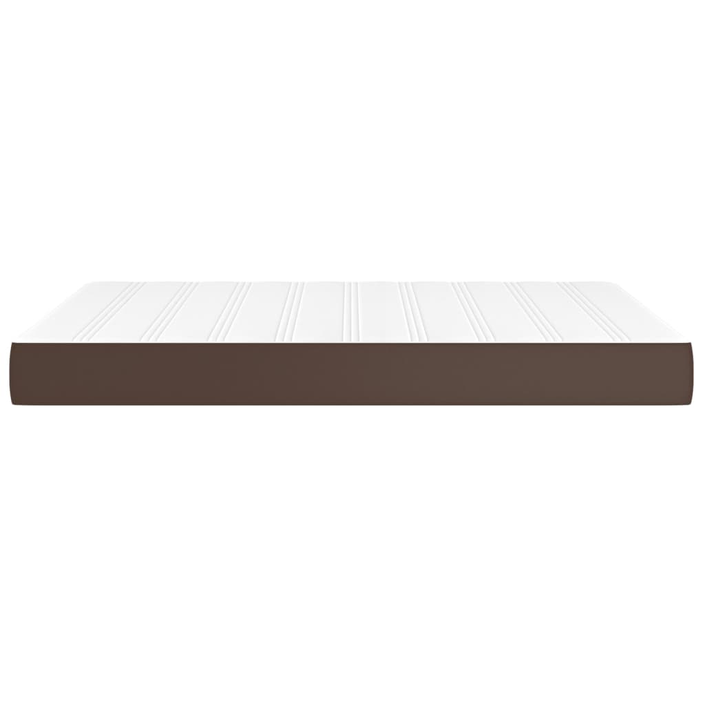 Pocket spring bed mattress Brown 140x190x20 cm