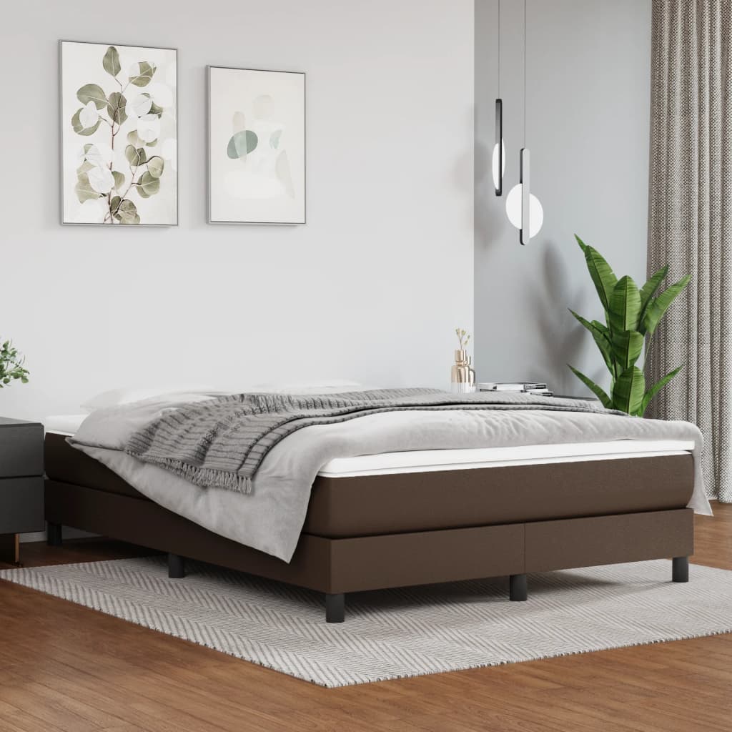 Pocket spring bed mattress Brown 140x190x20 cm