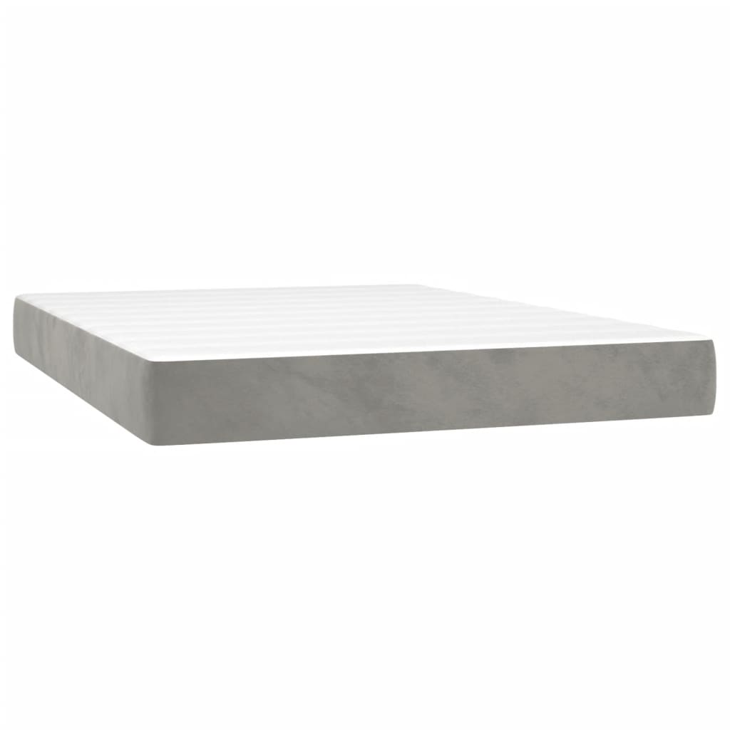 Pocket spring bed mattress Light grey 140x190x20 cm