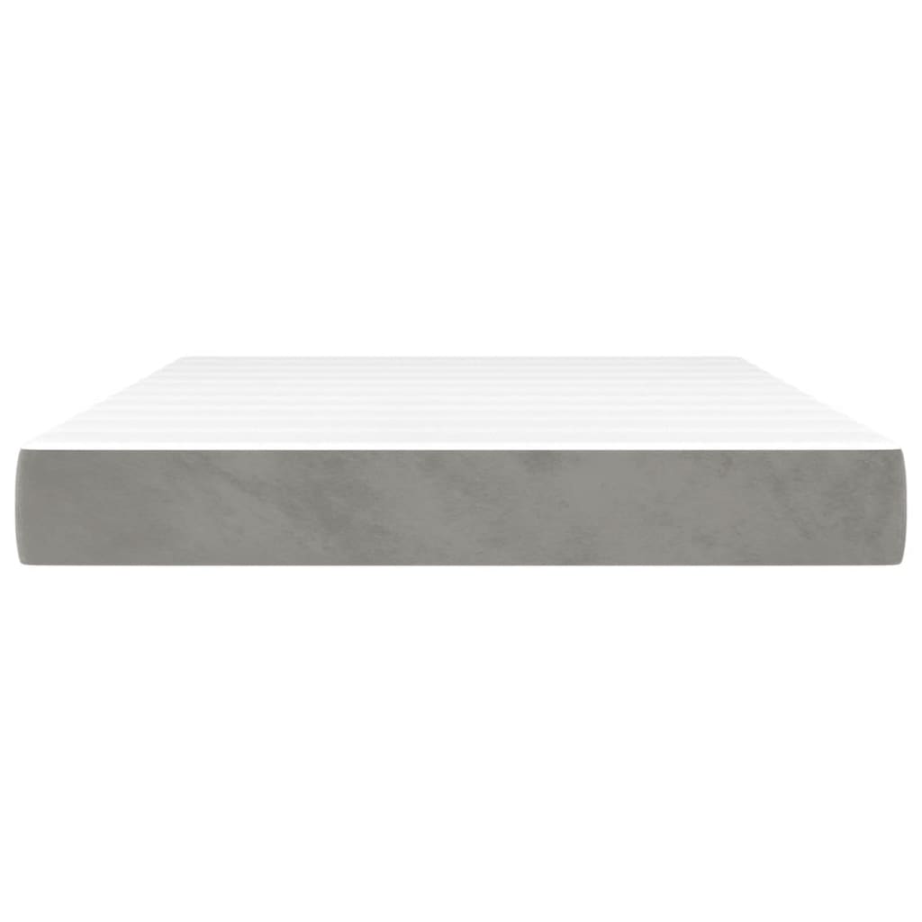 Pocket spring bed mattress Light grey 140x190x20 cm