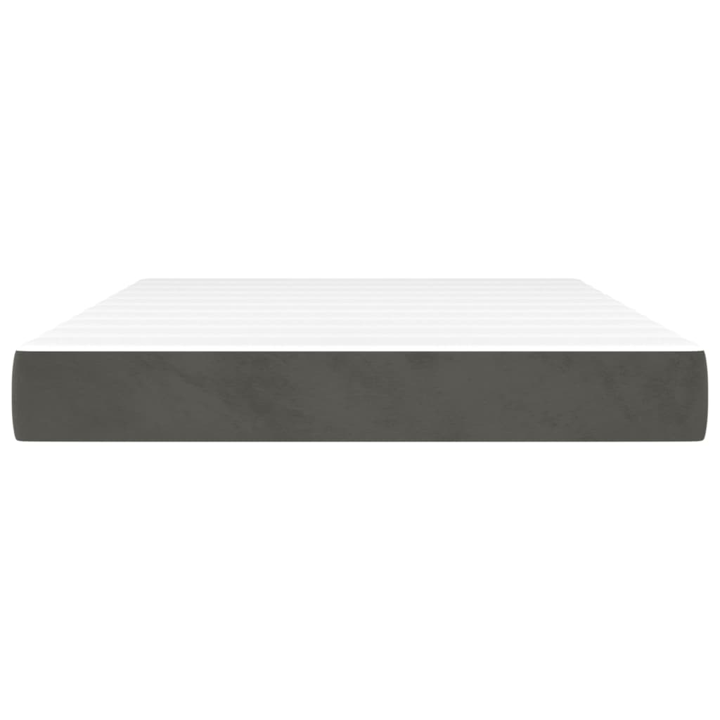 Pocket spring bed mattress Dark grey 140x190x20 cm