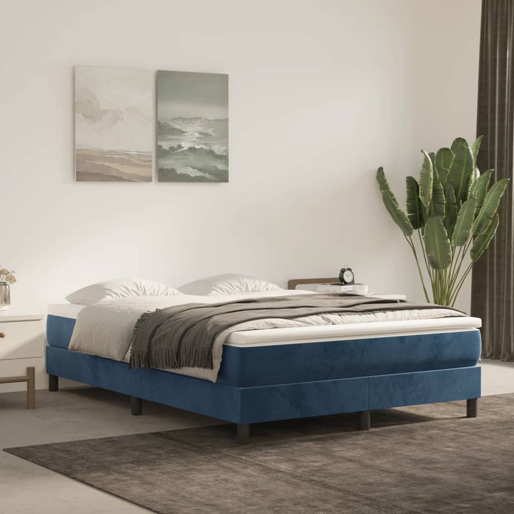 Pocket spring bed mattress Dark blue 140x190x20 cm