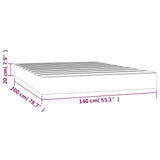 Pocket spring bed mattress Black 140x200x20 cm Fabric