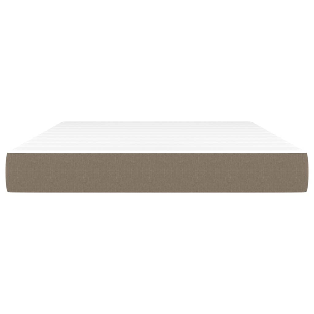 Pocket spring bed mattress Taupe 140x200x20 cm Fabric