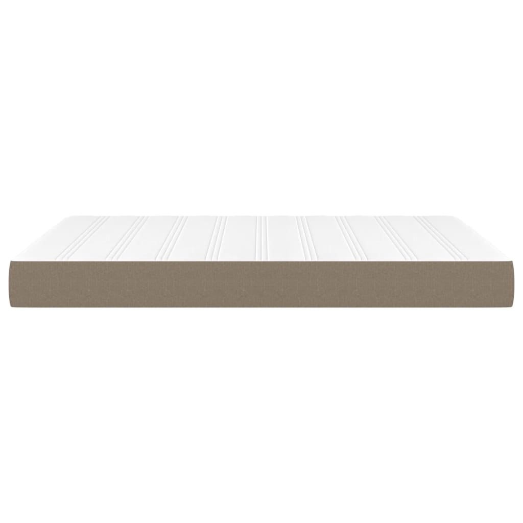 Pocket spring bed mattress Taupe 140x200x20 cm Fabric