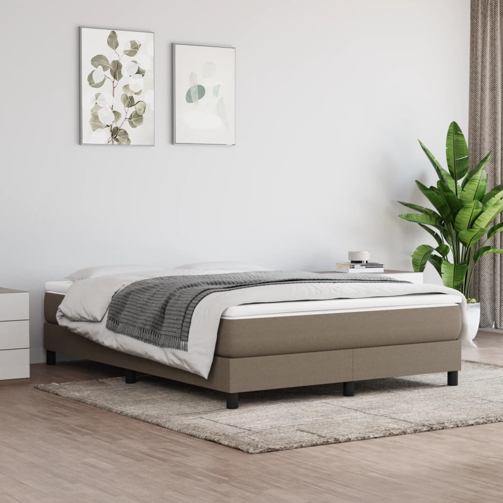 Pocket spring bed mattress Taupe 140x200x20 cm Fabric