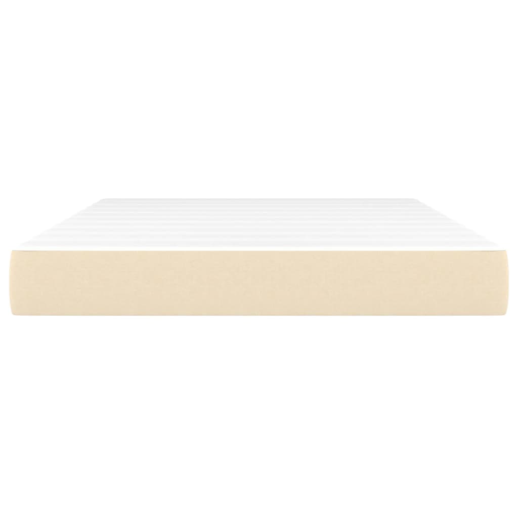 Pocket spring bed mattress Cream 140x200x20 cm Fabric