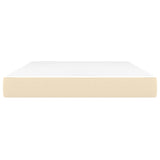 Pocket spring bed mattress Cream 140x200x20 cm Fabric