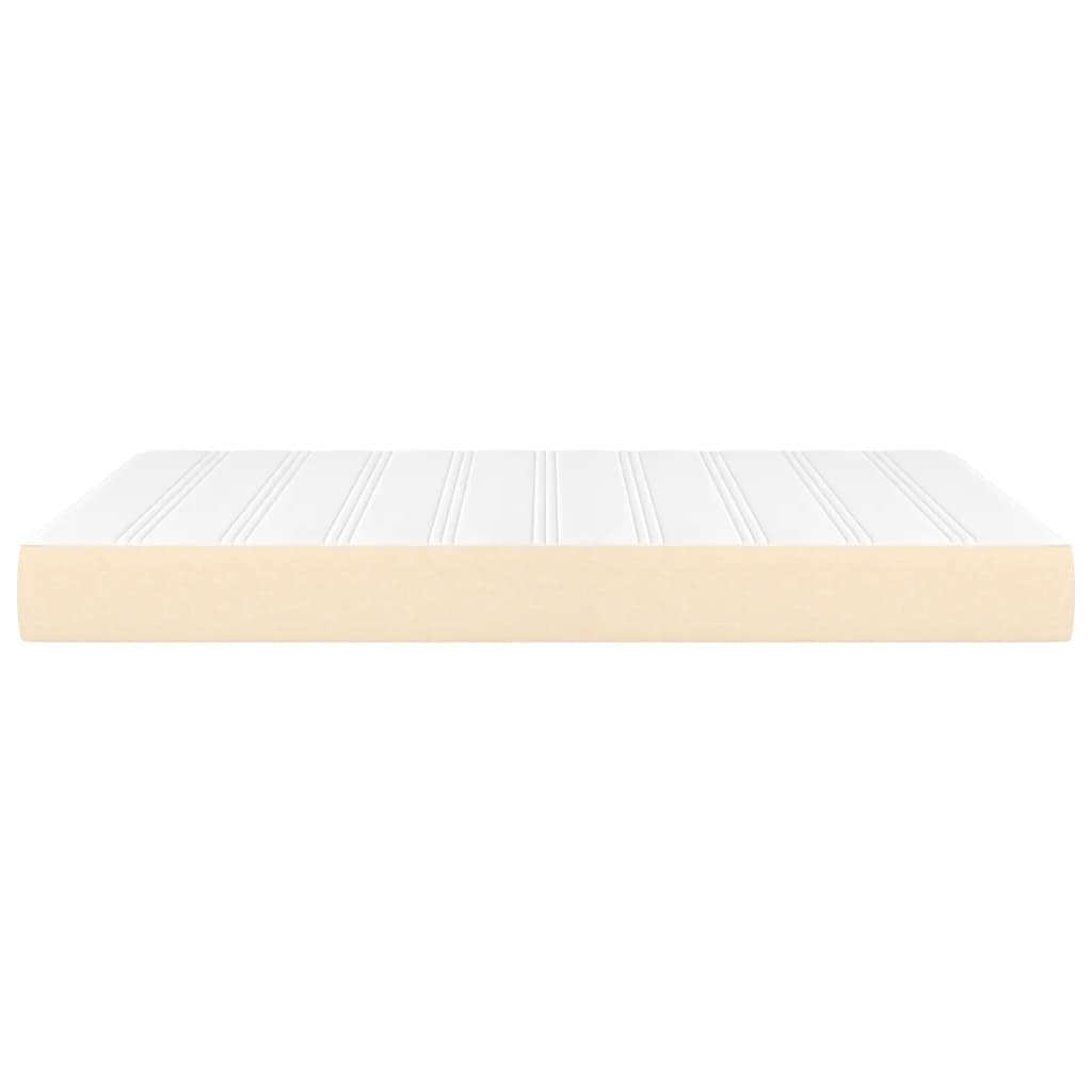 Pocket spring bed mattress Cream 140x200x20 cm Fabric