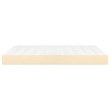 Pocket spring bed mattress Cream 140x200x20 cm Fabric