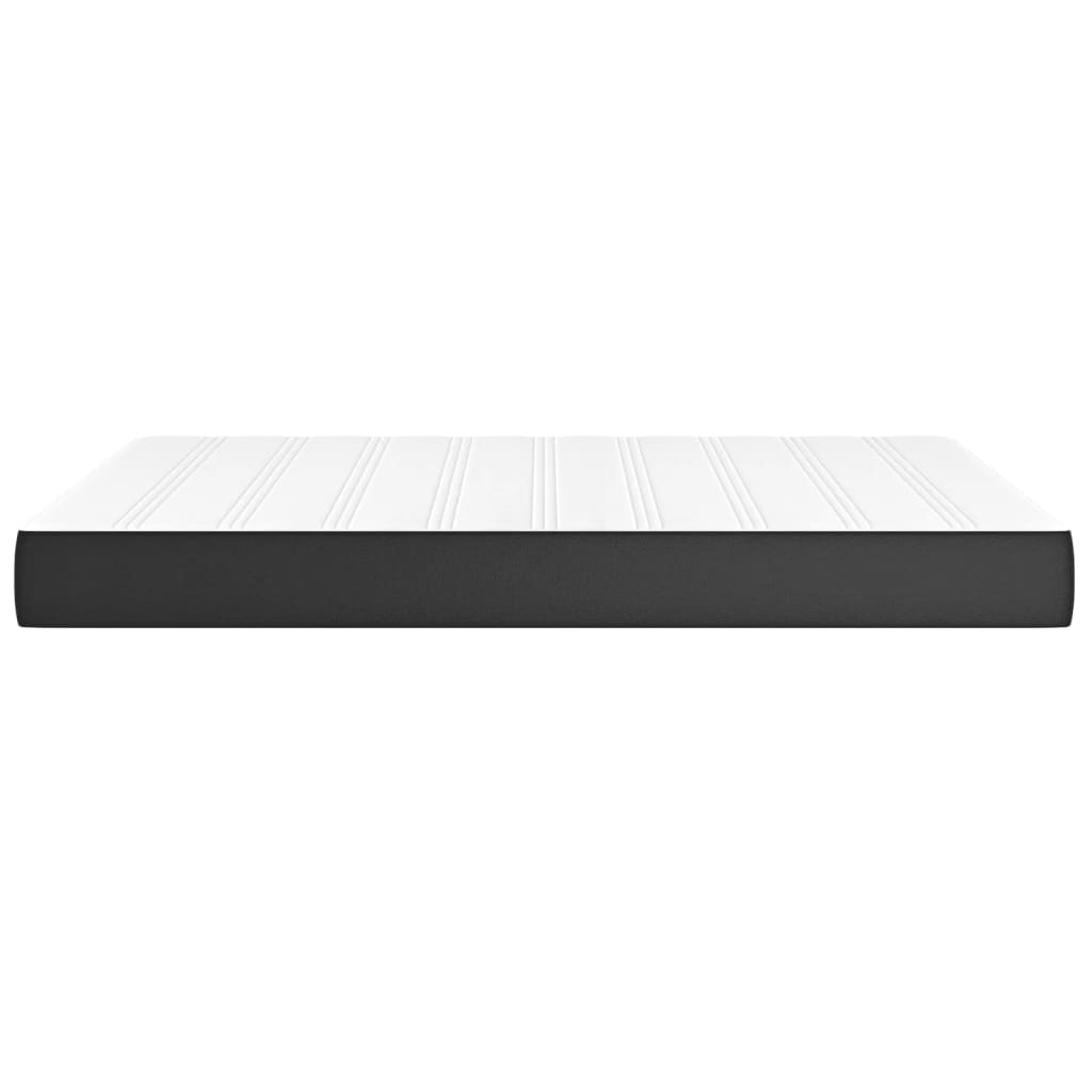 Pocket spring bed mattress Black 140x200x20cm Faux leather