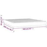 Pocket spring bed mattress Black 160x200x20 cm Fabric