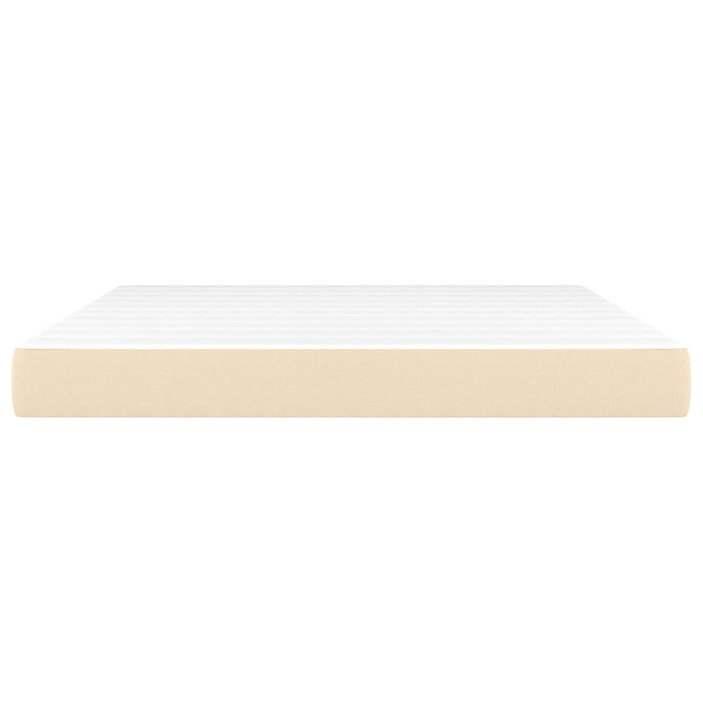 Pocket spring bed mattress Cream 160x200x20 cm Fabric