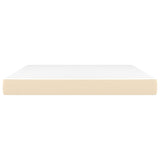 Pocket spring bed mattress Cream 160x200x20 cm Fabric