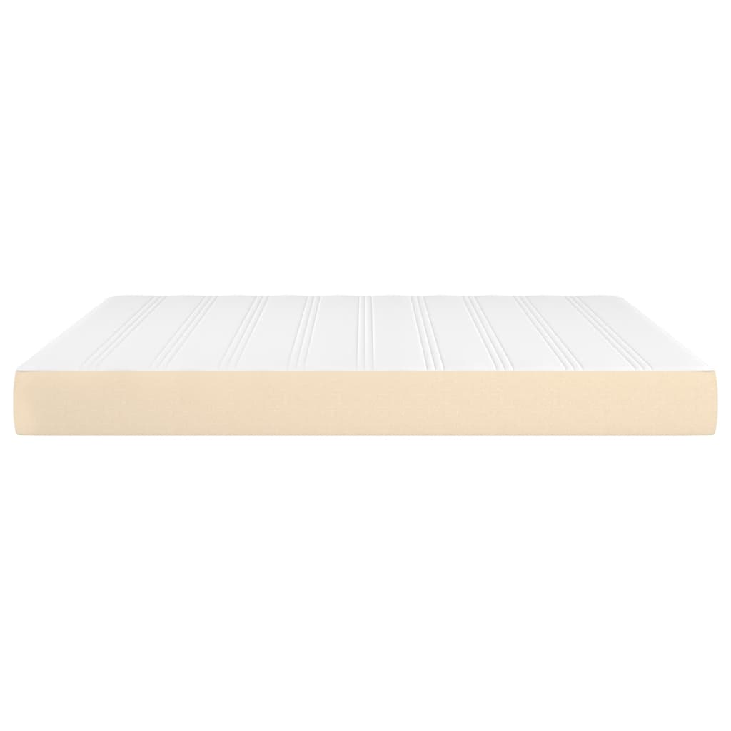 Pocket spring bed mattress Cream 160x200x20 cm Fabric