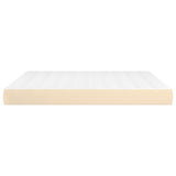 Pocket spring bed mattress Cream 160x200x20 cm Fabric