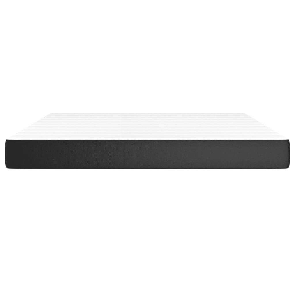 Pocket spring bed mattress Black 160x200x20cm Faux leather