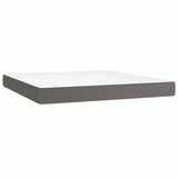 Pocket spring bed mattress Grey 160x200x20cm Faux leather