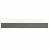 Pocket spring bed mattress Grey 160x200x20cm Faux leather