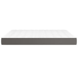 Pocket spring bed mattress Grey 160x200x20cm Faux leather