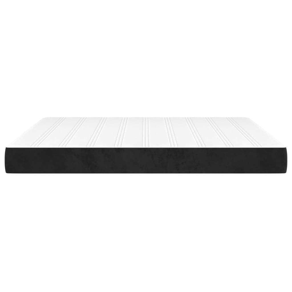 Pocket spring bed mattress Black 160x200x20 cm Velvet