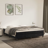 Pocket spring bed mattress Black 160x200x20 cm Velvet