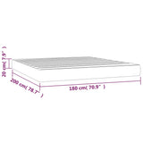 Pocket spring bed mattress Black 180x200x20 cm Fabric