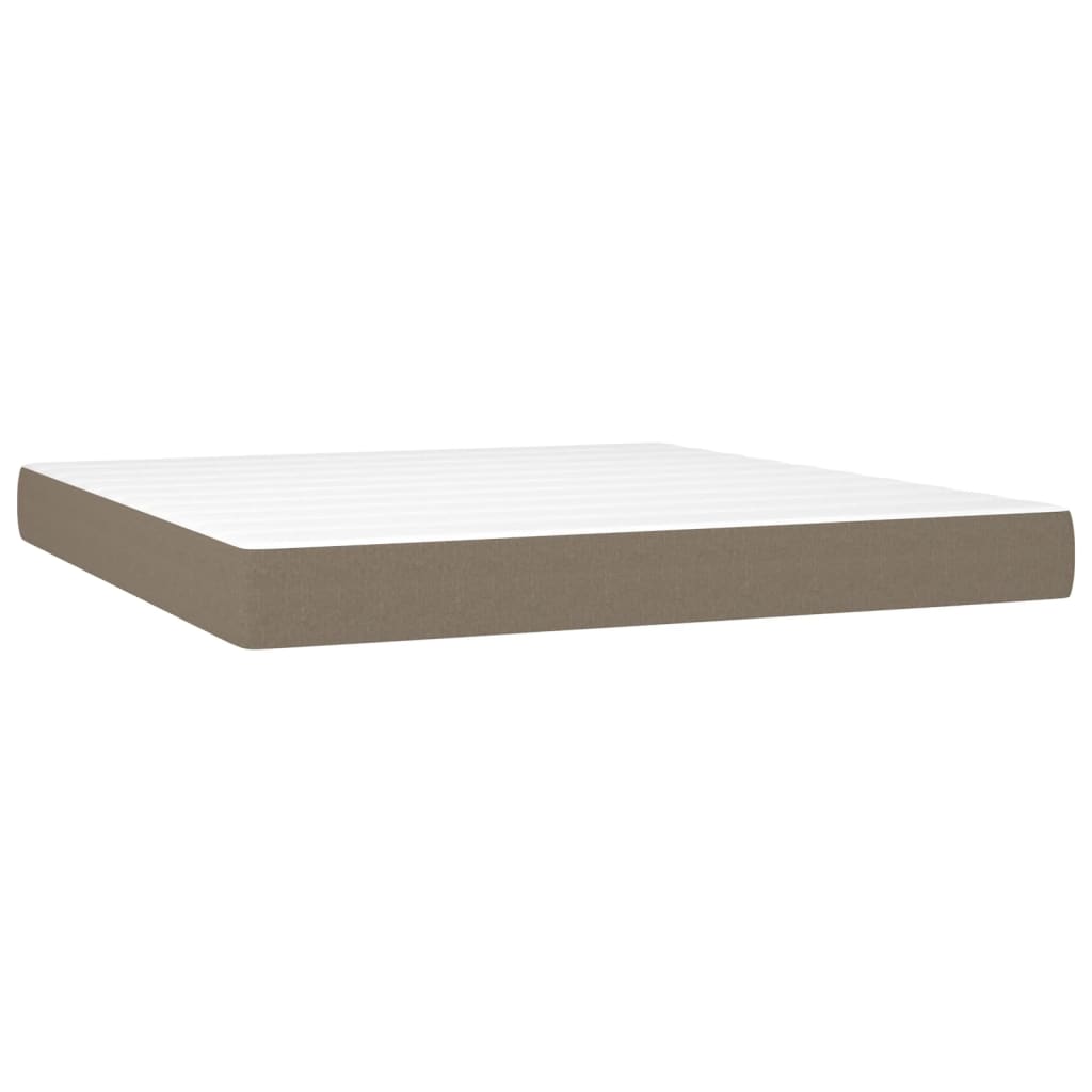 Pocket spring bed mattress Taupe 180x200x20 cm Fabric