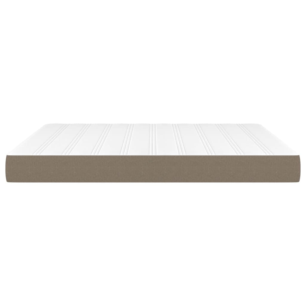 Pocket spring bed mattress Taupe 180x200x20 cm Fabric