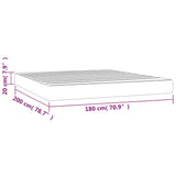 Pocket spring bed mattress Cream 180x200x20 cm Fabric