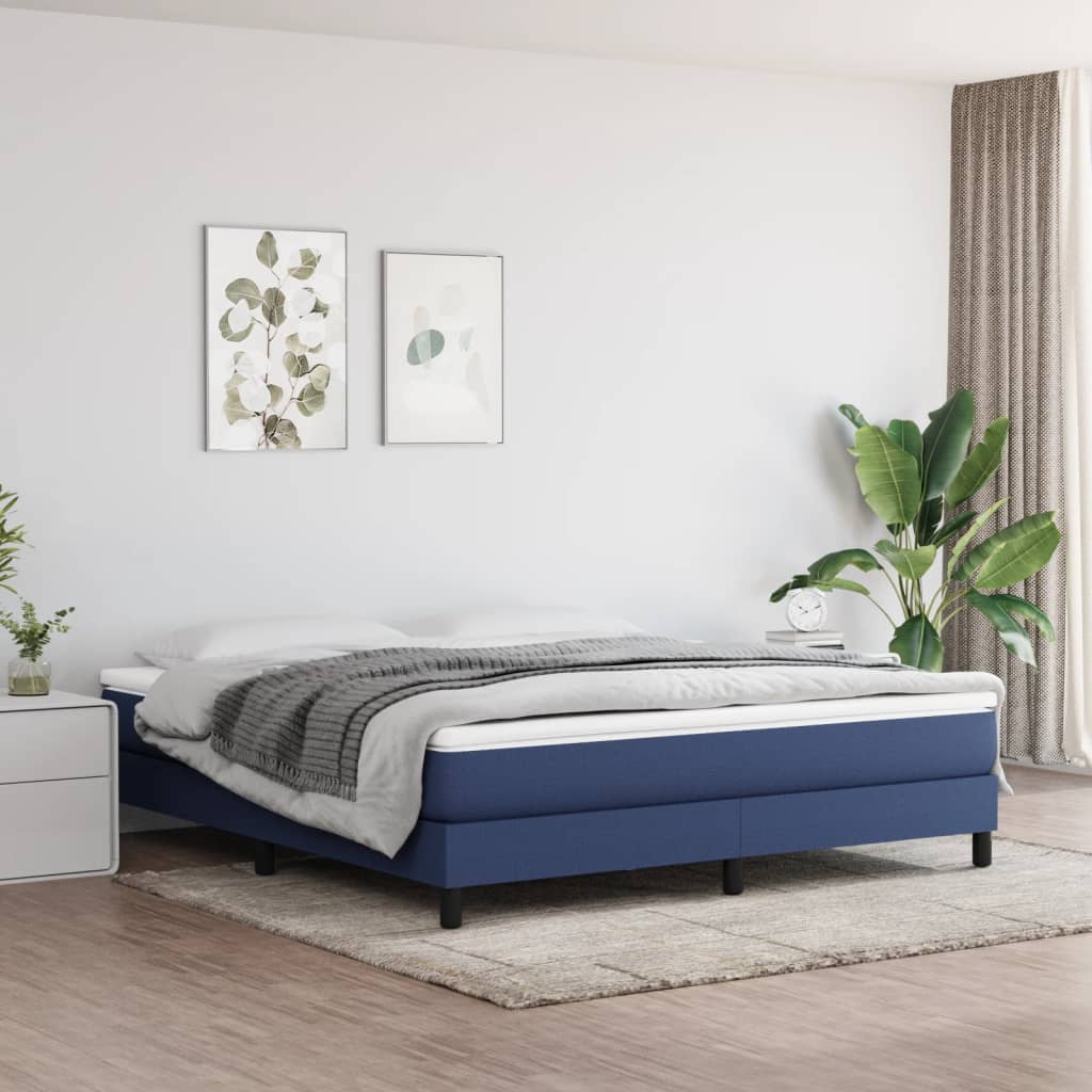 Pocket spring bed mattress Blue 180x200x20 cm Fabric