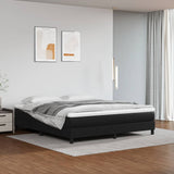 Pocket spring bed mattress Black 180x200x20cm Faux leather