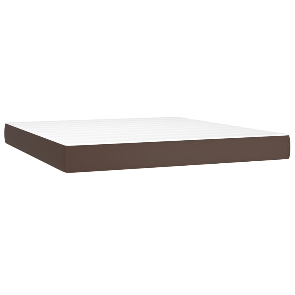 Pocket spring bed mattress Brown 180x200x20 cm