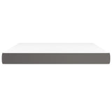 Pocket spring bed mattress Grey 180x200x20cm Faux leather